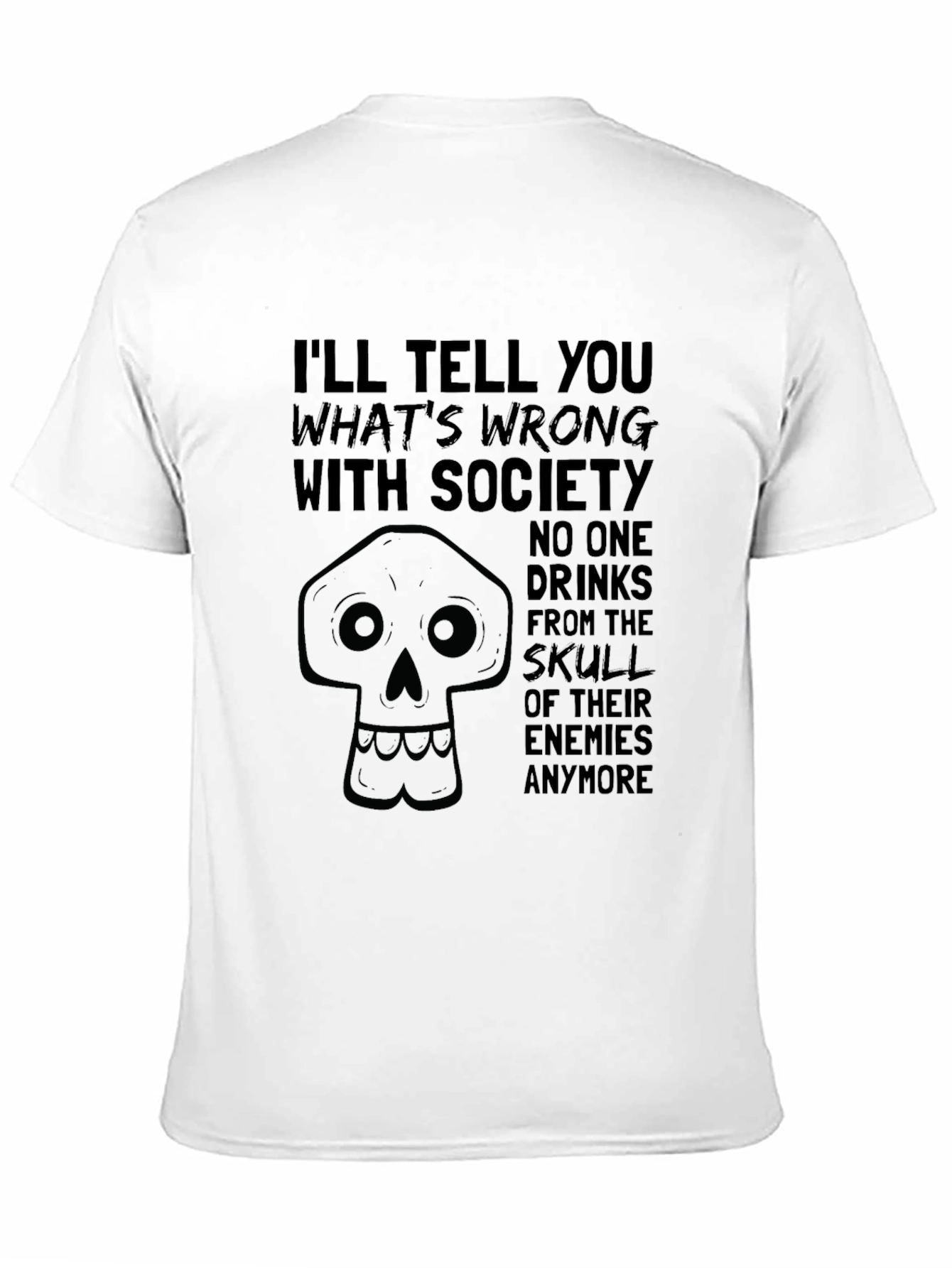 Skull of Enemies Graphic Tee - Black
