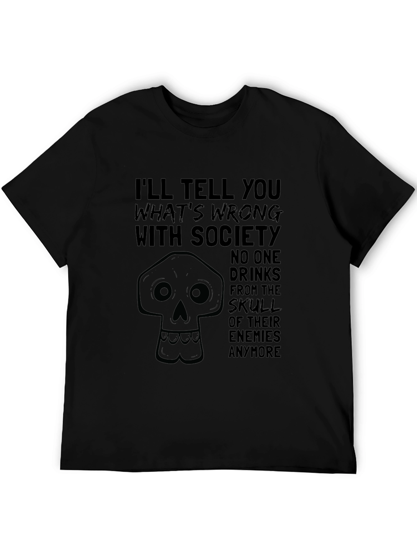 Skull of Enemies Graphic Tee - Black