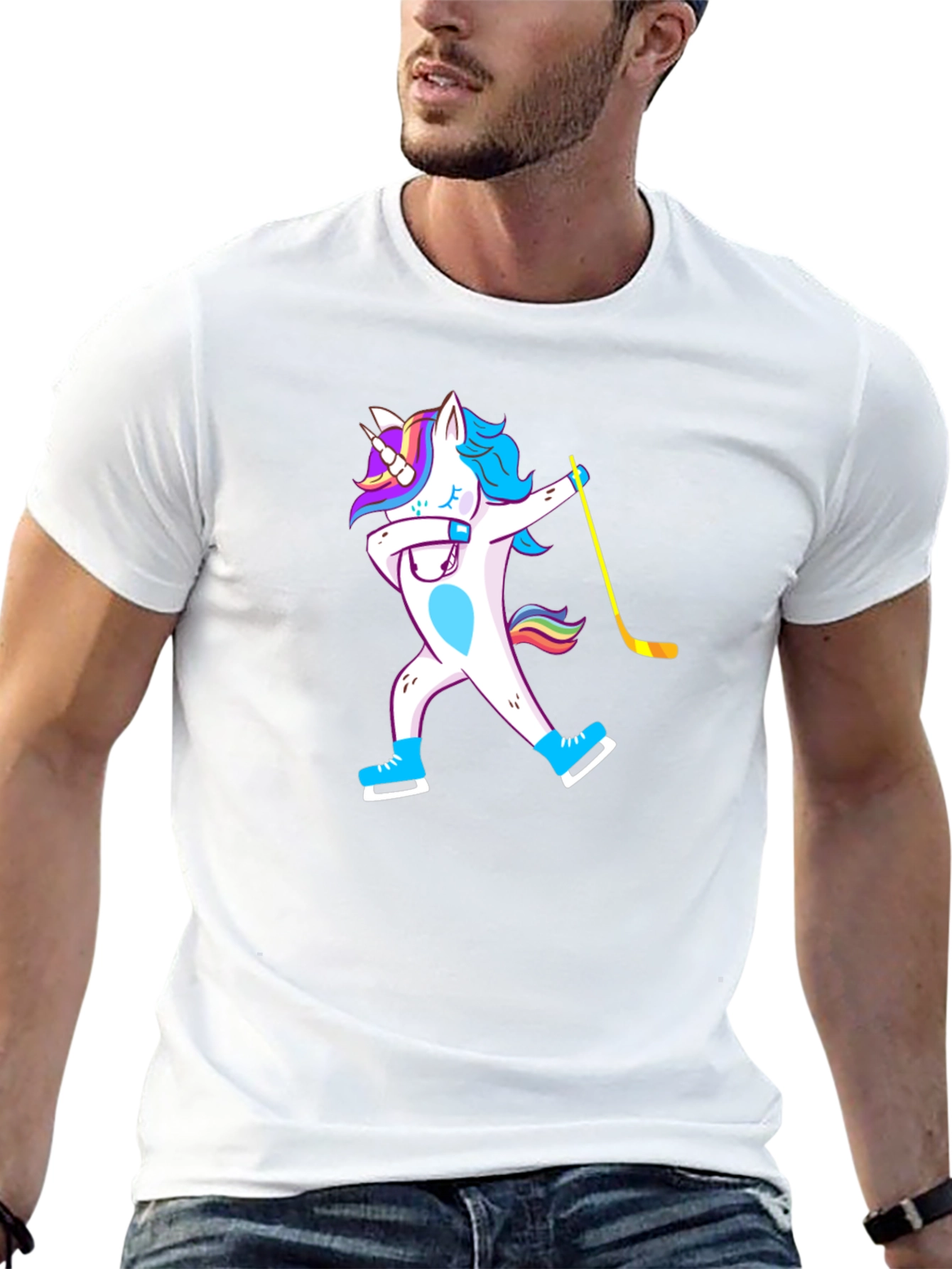 Unicorn Dab Hockey T-Shirt - Black
