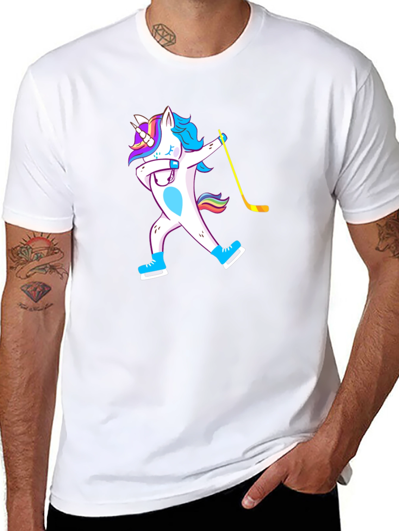 Unicorn Dab Hockey T-Shirt - Black