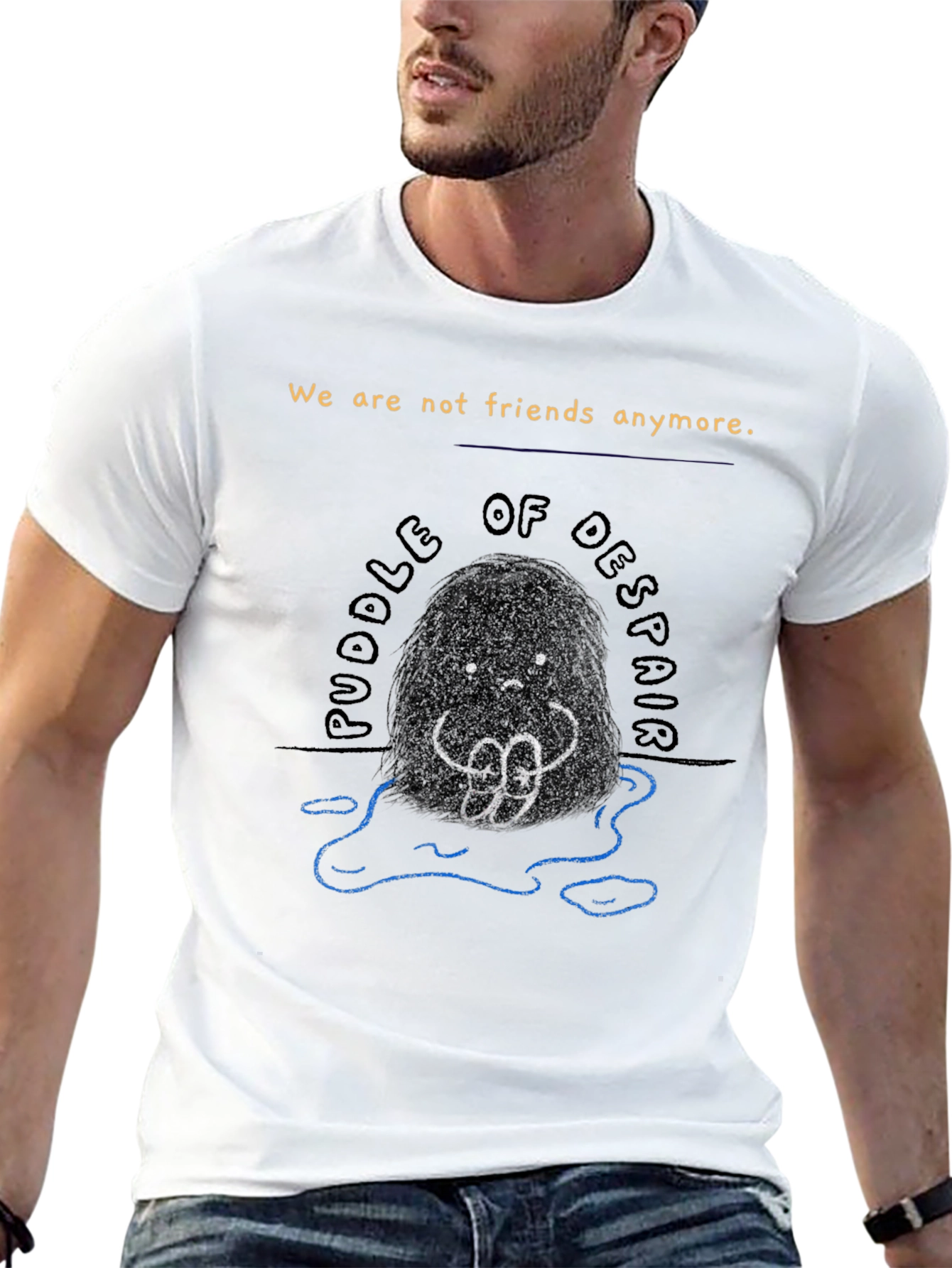 Puddle of Despair Graphic Tee - Unisex Black T-Shirt