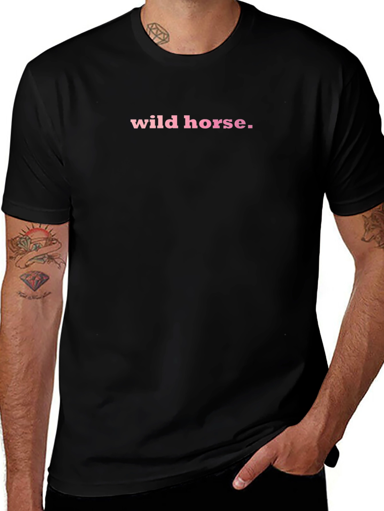 Wild Horse Graphic Tee - Trendy Casual T-Shirt