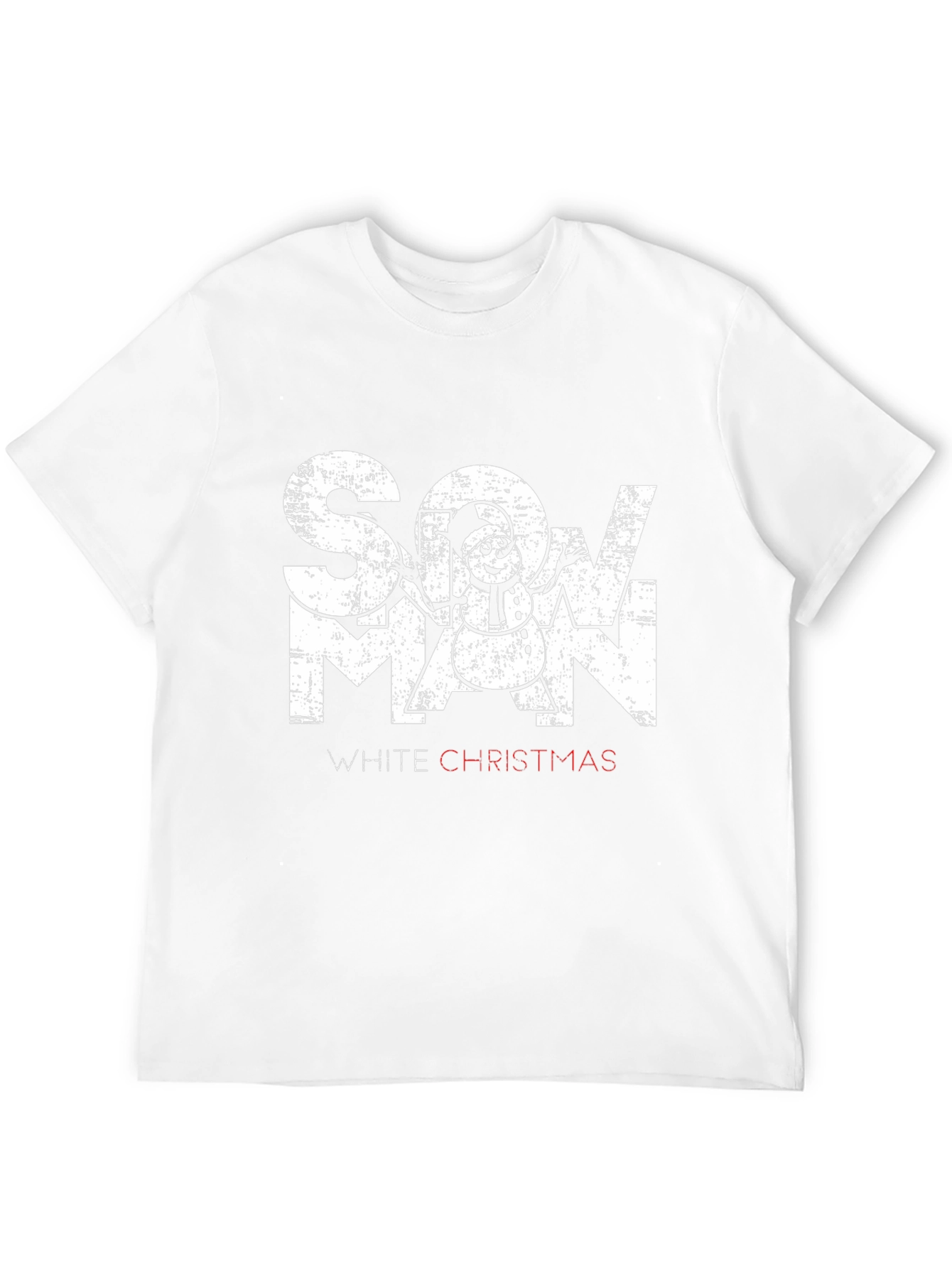 Snowman White Christmas Graphic T-Shirt