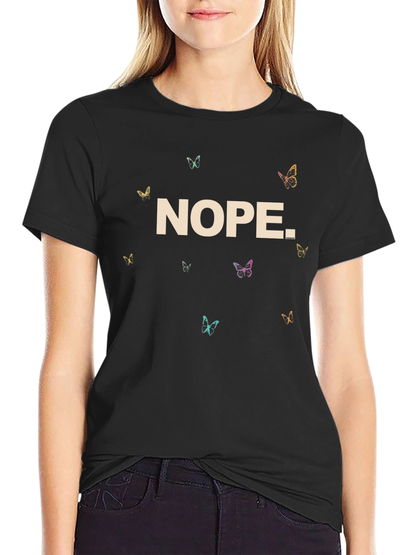 Nope Butterfly Graphic Tee