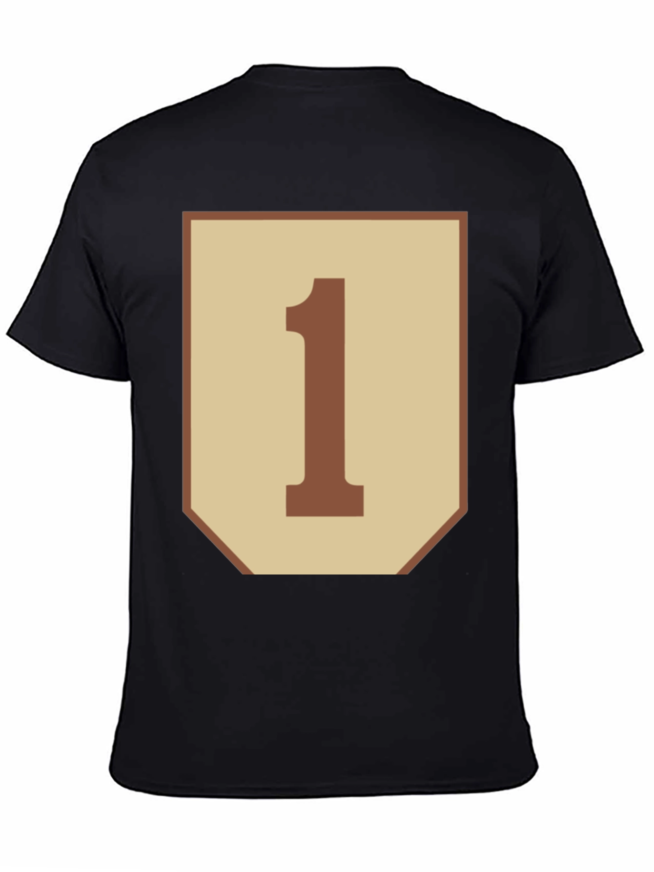 Number One Graphic Tee - Black Cotton Blend Shirt