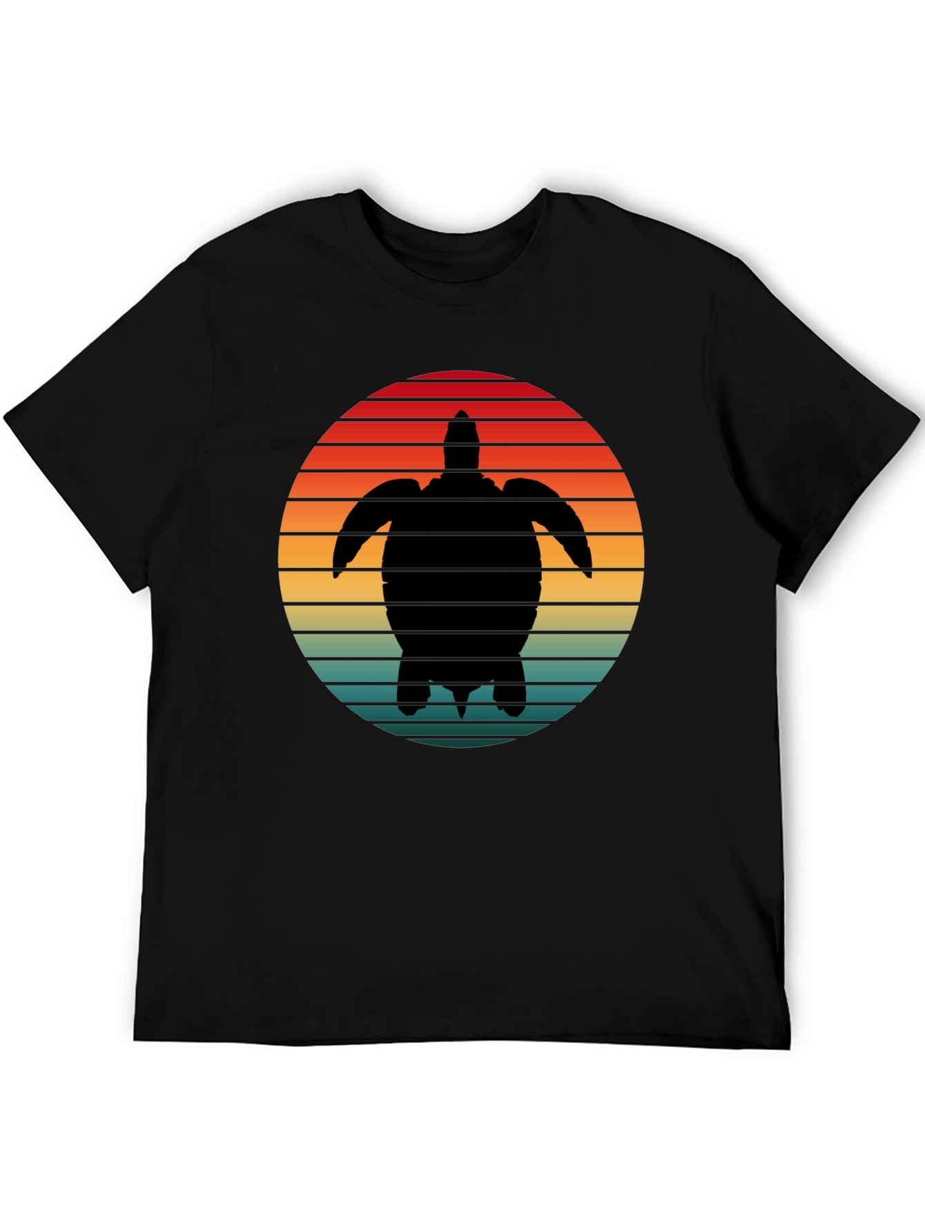 Turtle Sunset Graphic Tee - Black