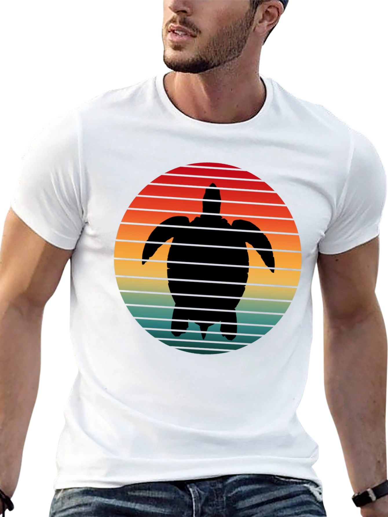 Turtle Sunset Graphic Tee - Black