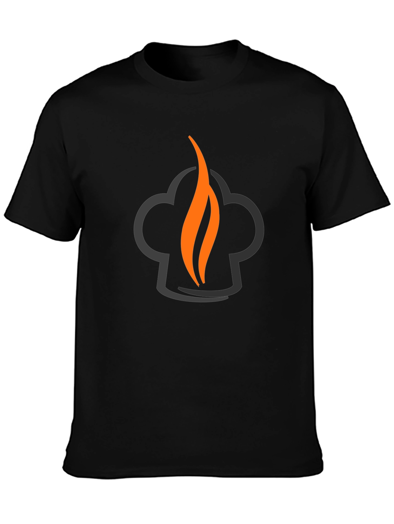 Chefs Flame Graphic Tee - Black Cotton Blend