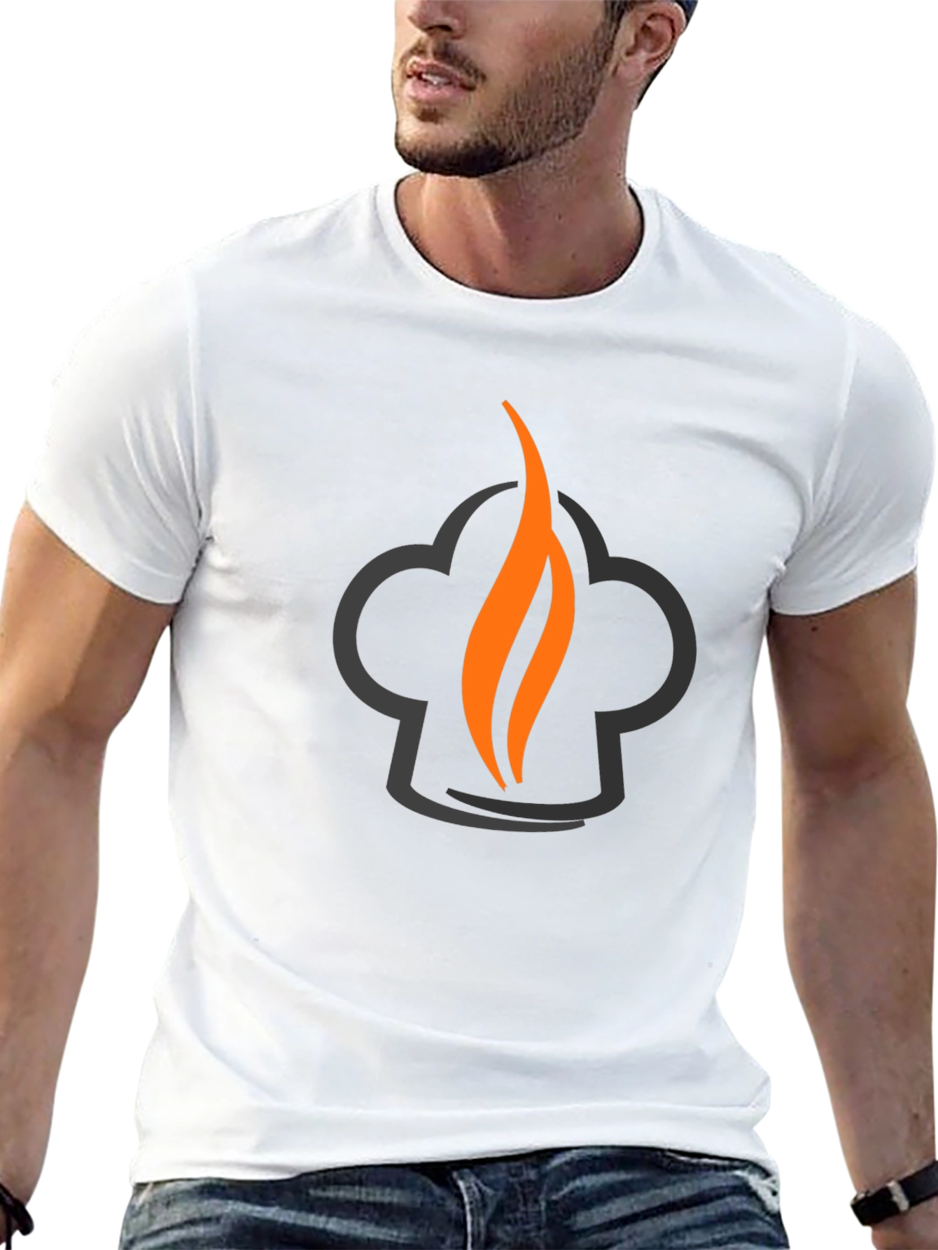 Chefs Flame Graphic Tee - Black Cotton Blend