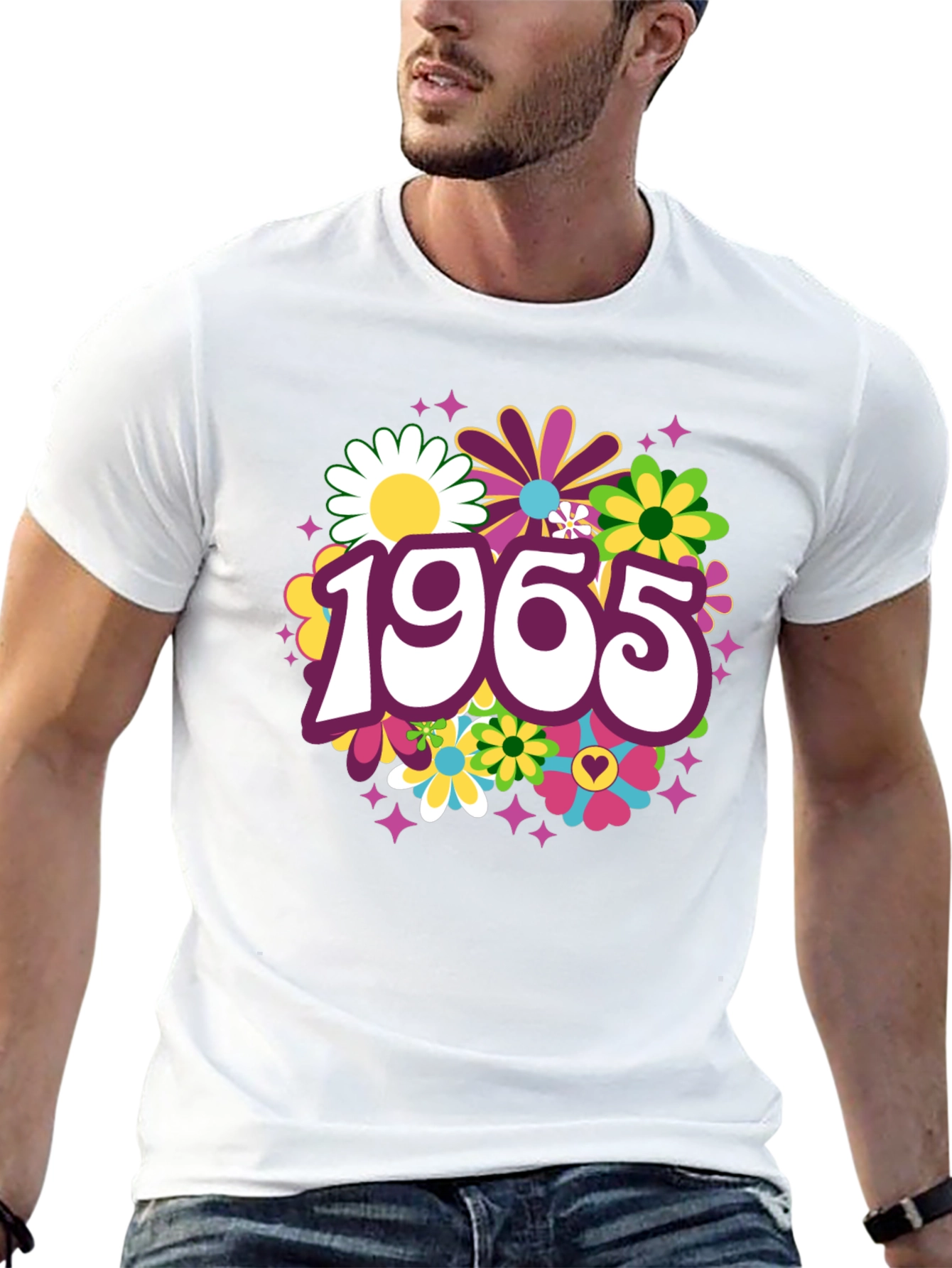 1965 Floral T-Shirt - Retro Flower Power Tee