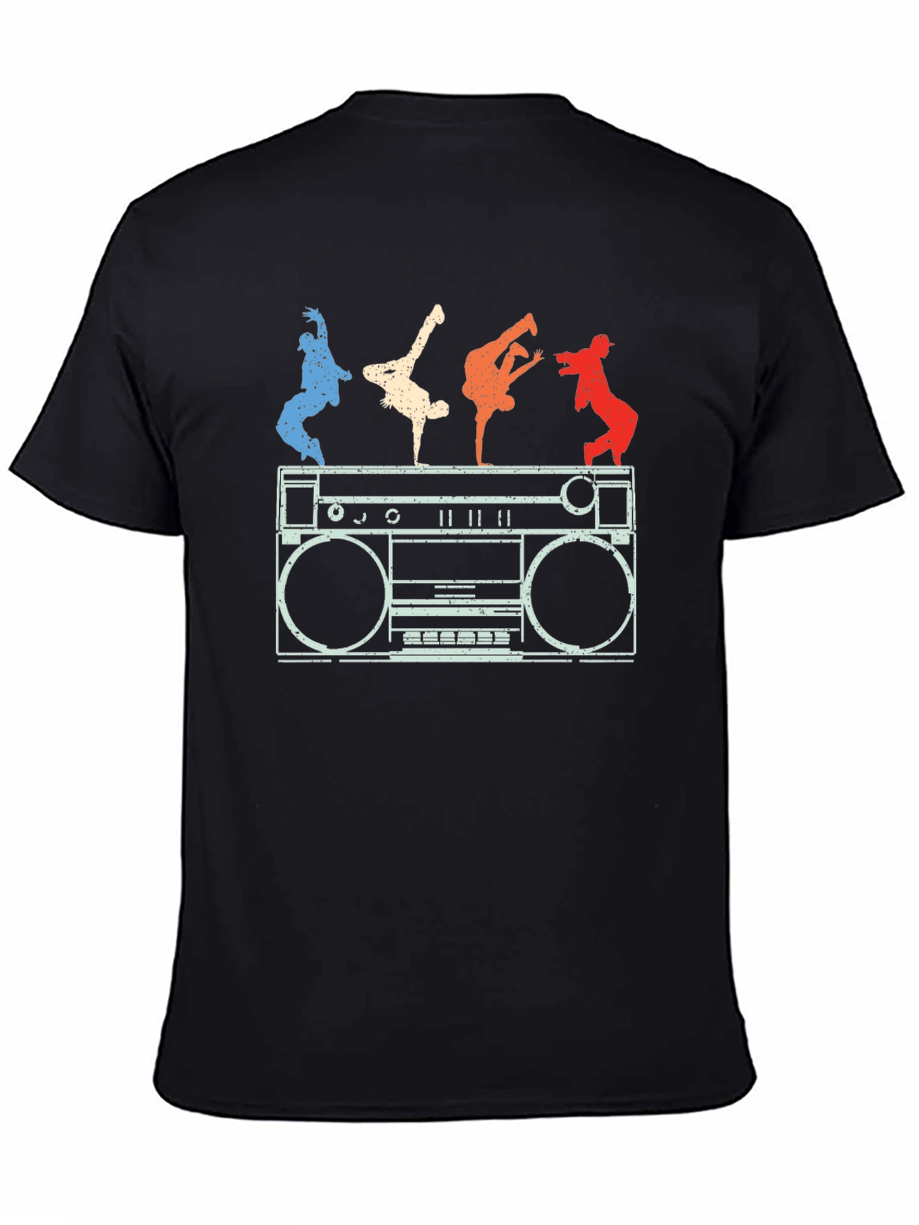 Retro Boombox & B-Boys Graphic T-Shirt
