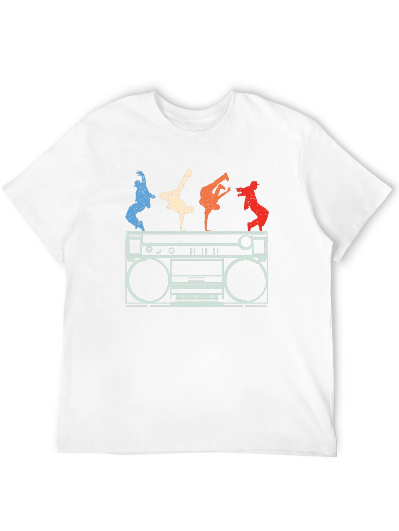 Retro Boombox & B-Boys Graphic T-Shirt