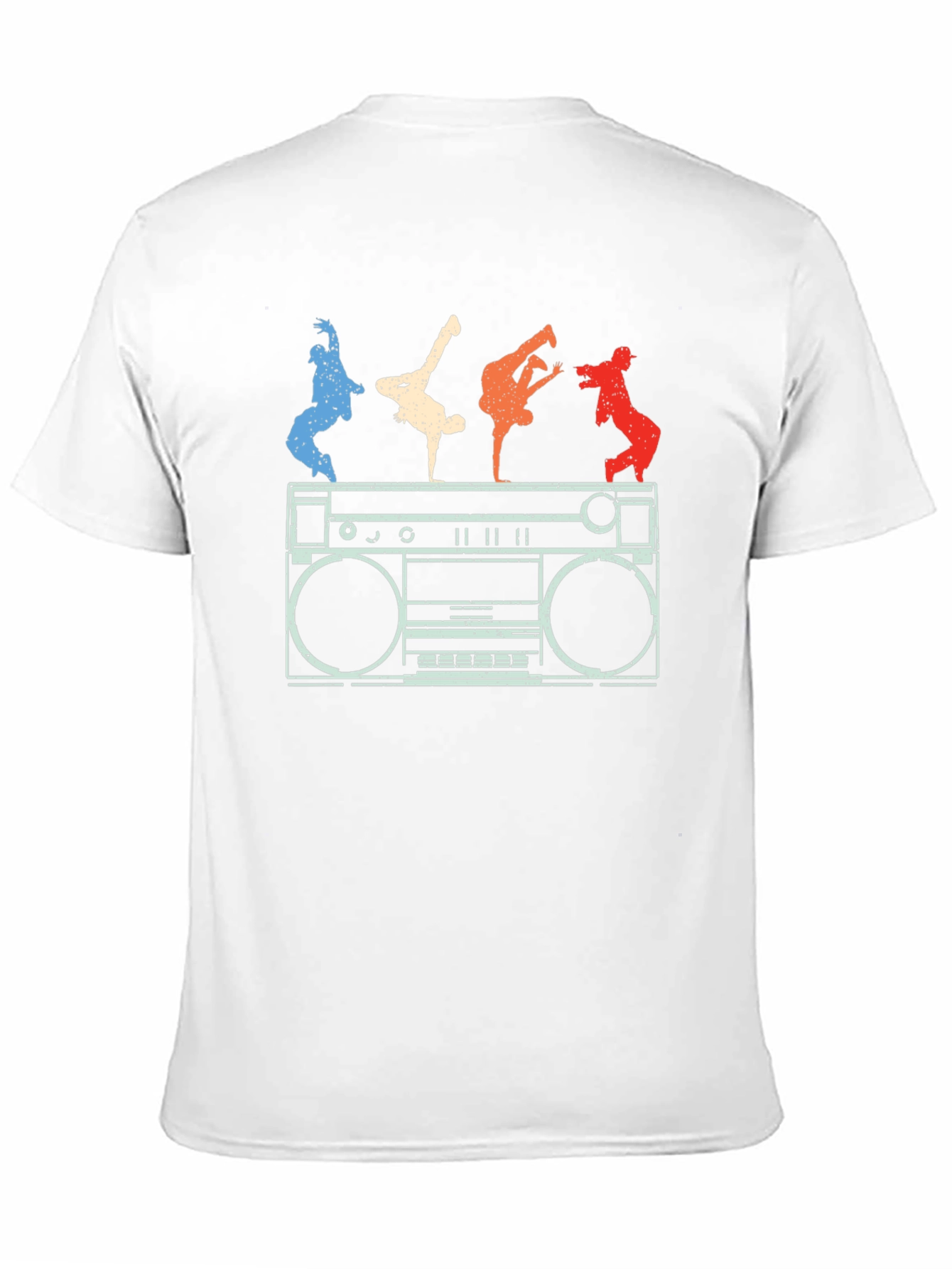 Retro Boombox & B-Boys Graphic T-Shirt