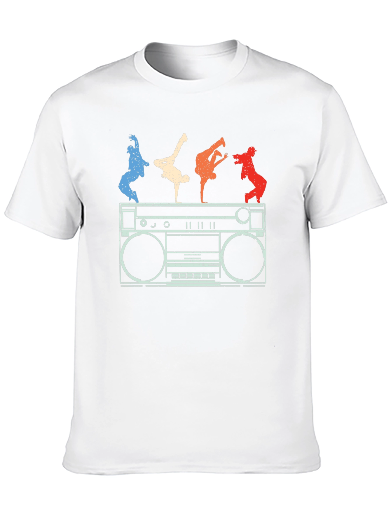Retro Boombox & B-Boys Graphic T-Shirt