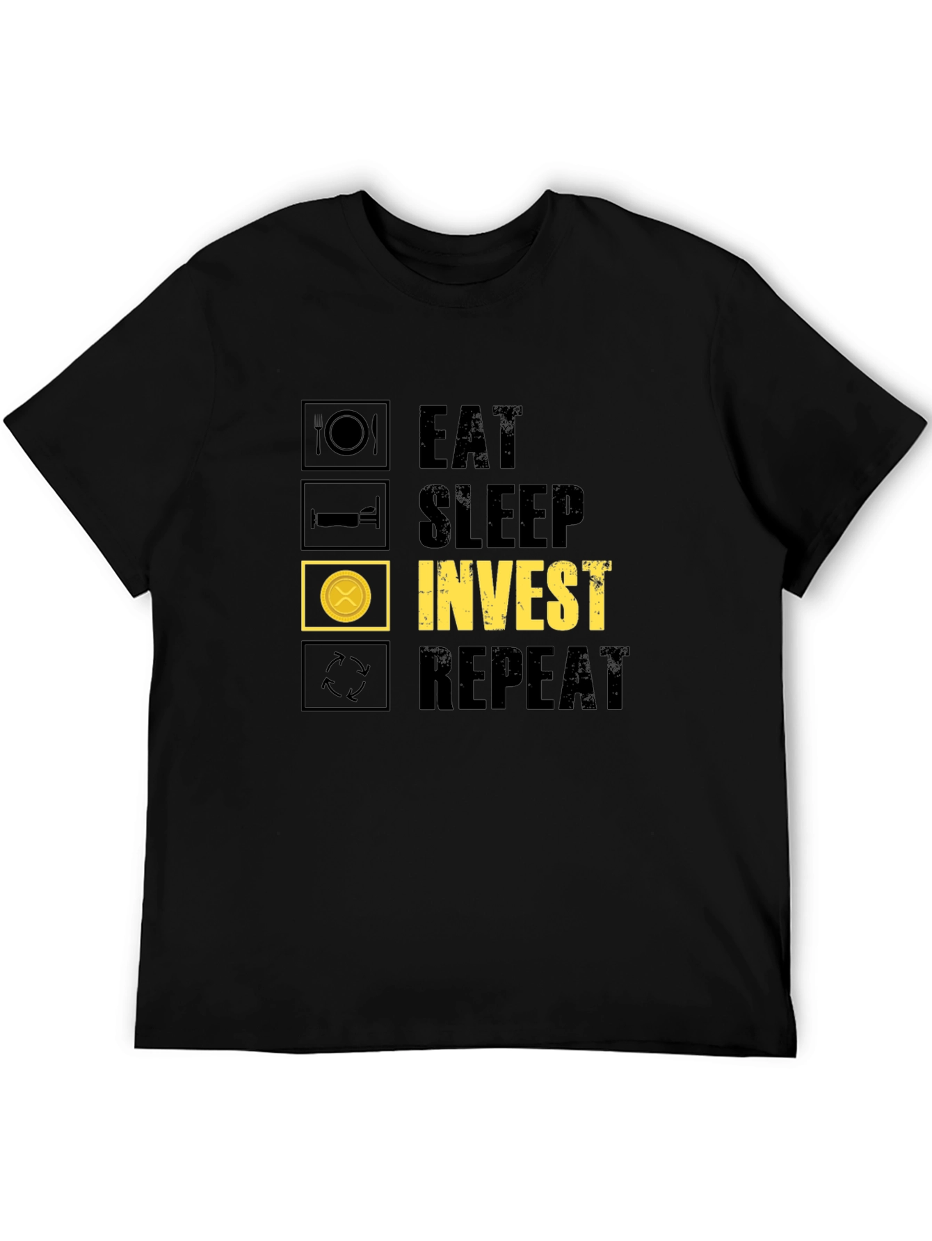 Eat Sleep Invest Repeat Graphic Tee