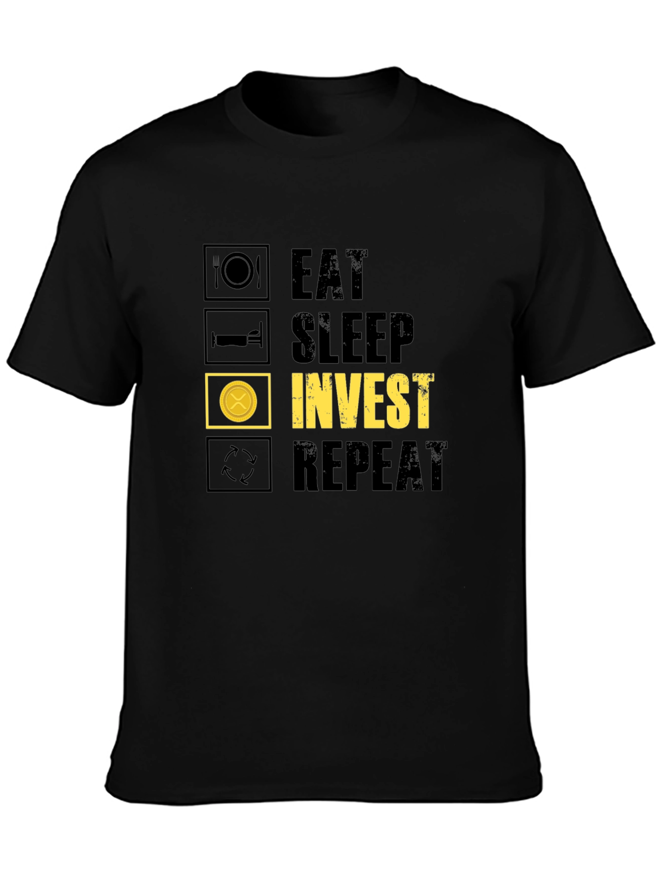Eat Sleep Invest Repeat Graphic Tee