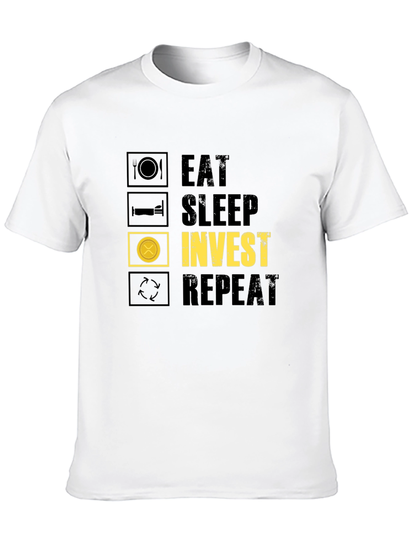 Eat Sleep Invest Repeat Graphic Tee