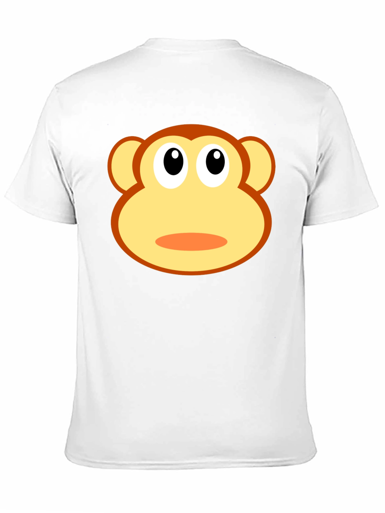 Funny Monkey Face Graphic T-Shirt - Black