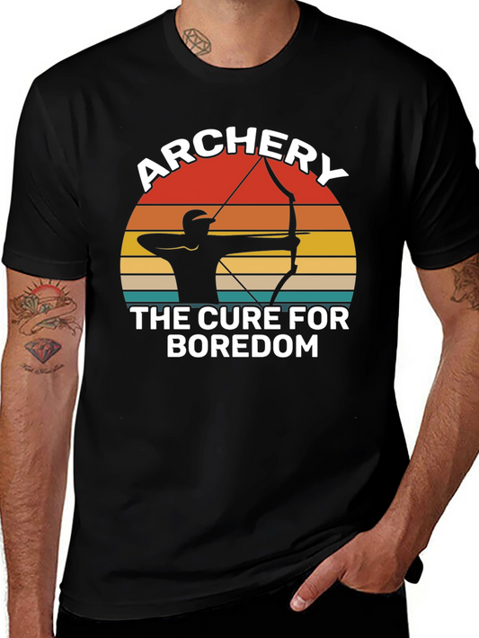 Archery: The Cure for Boredom T-Shirt - Black Graphic Tee
