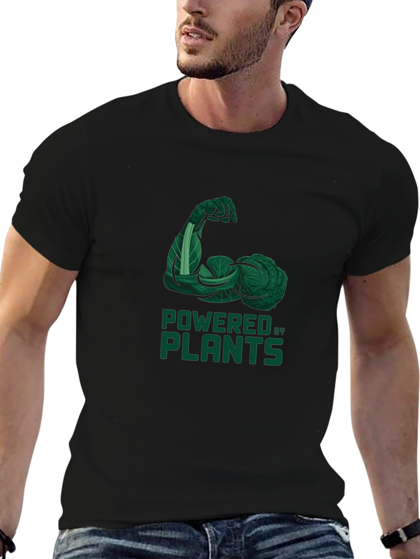 Powered by Plants Graphic Tee - Vegan Strength T-Shirt