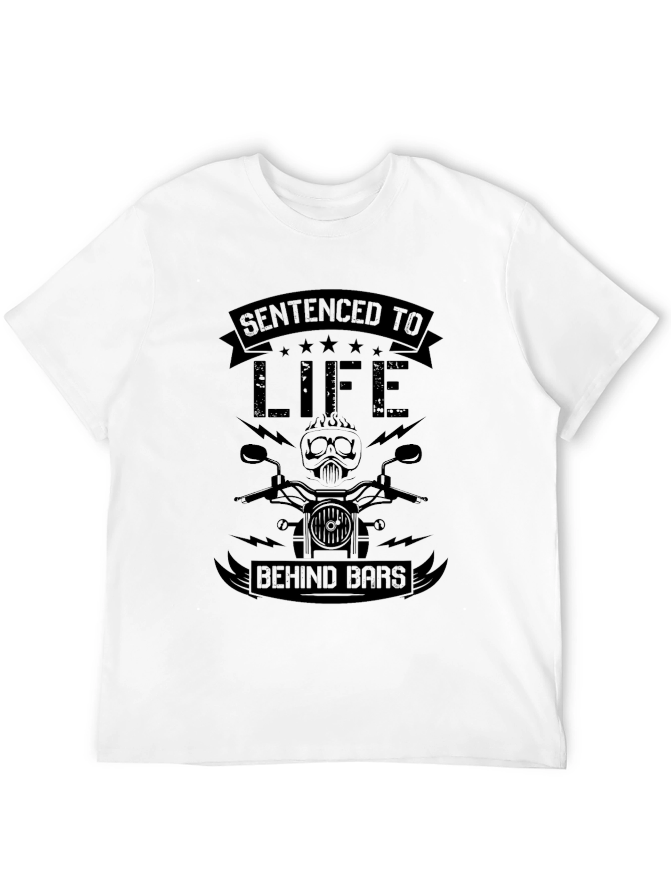 Sentenced To Life Behind Bars Biker T-Shirt