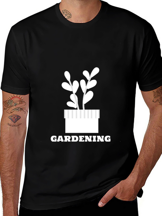 Gardening Graphic T-Shirt - Black Cotton Tee