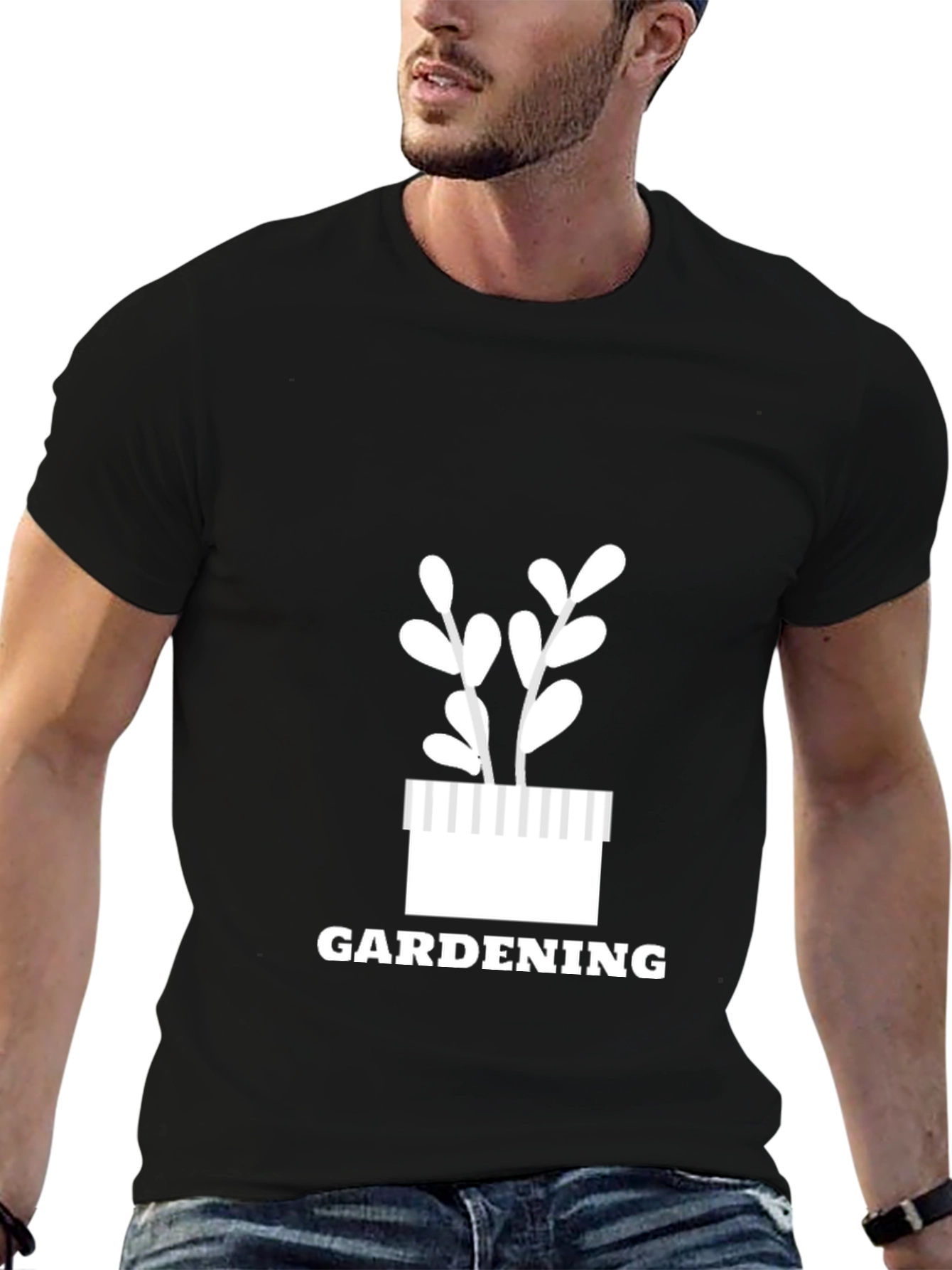 Gardening Graphic T-Shirt - Black Cotton Tee