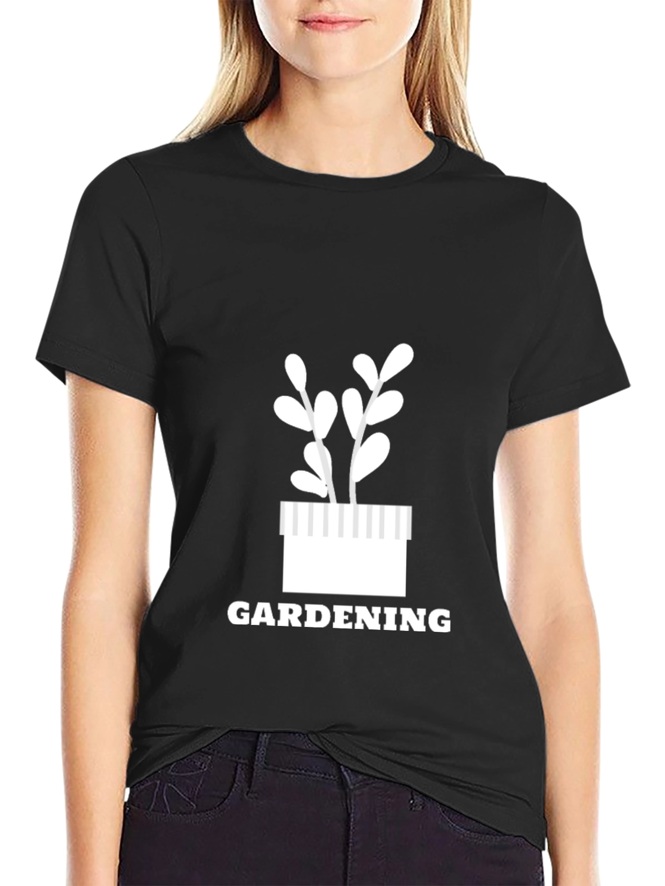 Gardening Graphic T-Shirt - Black Cotton Tee