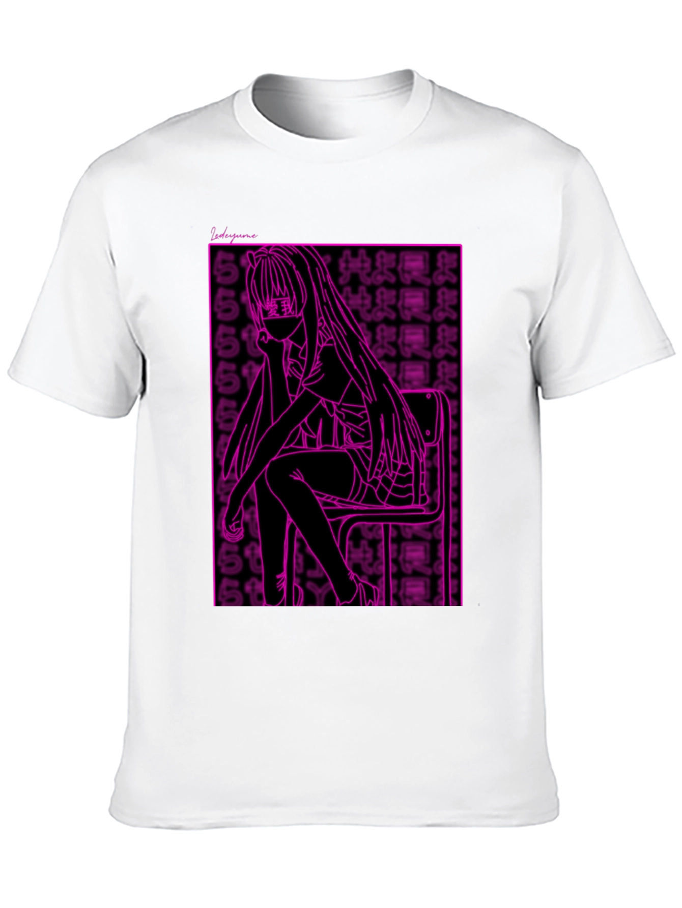 Anime Girl Graphic Tee - Black Unisex T-Shirt