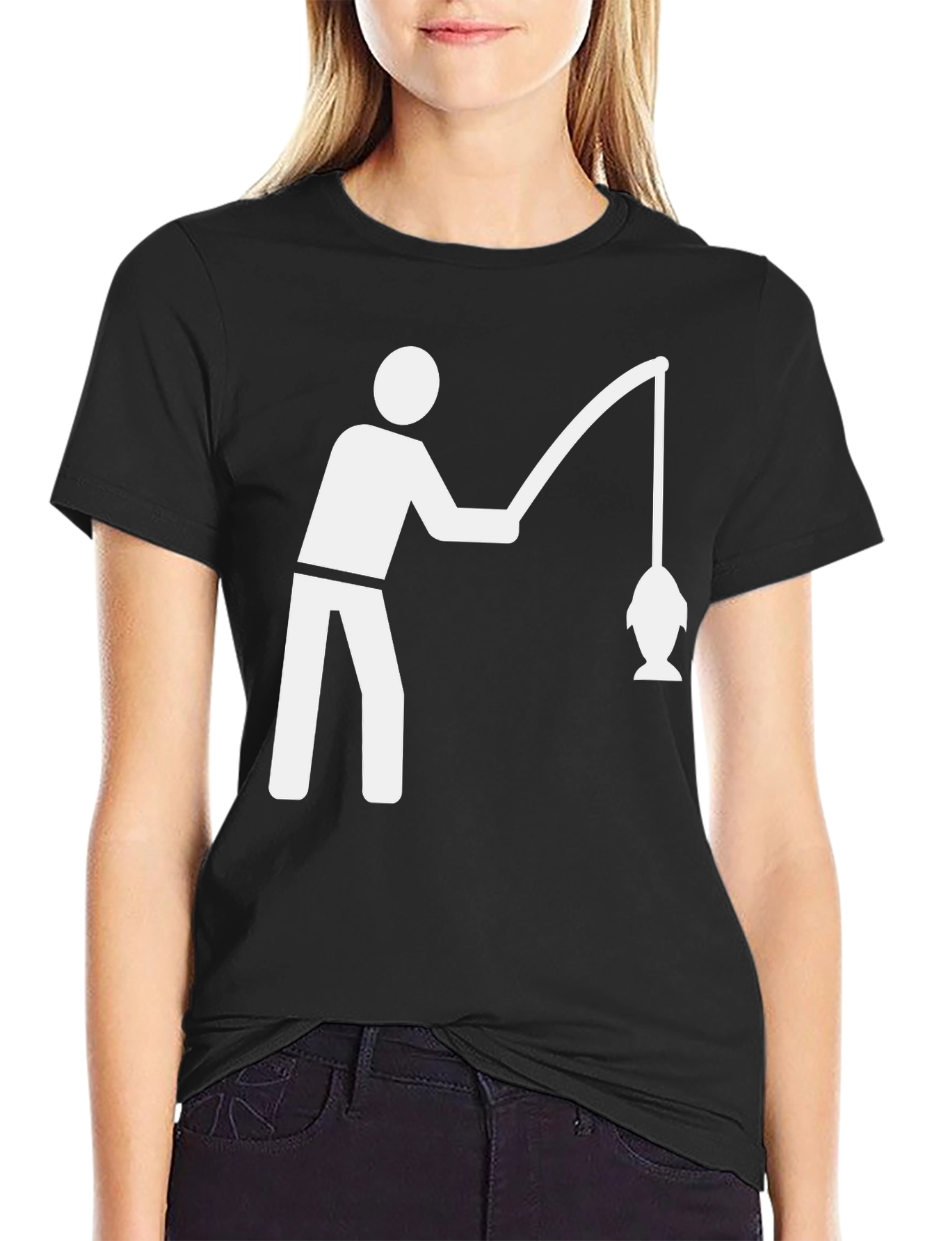 Fishing T-Shirt - Black Graphic Tee