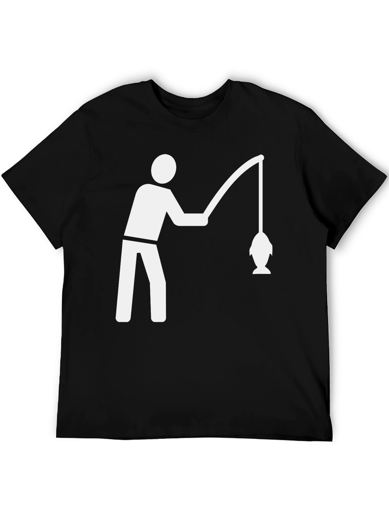 Fishing T-Shirt - Black Graphic Tee