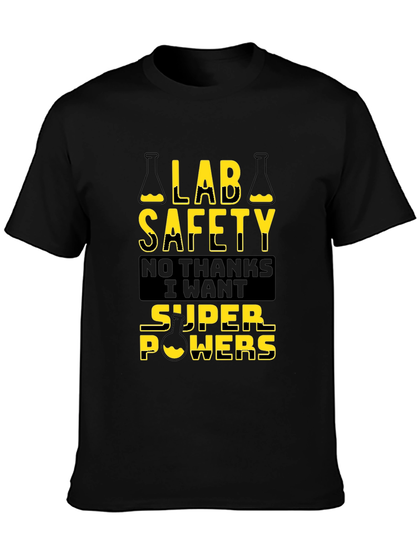 Lab Safety Super Powers T-Shirt - Black