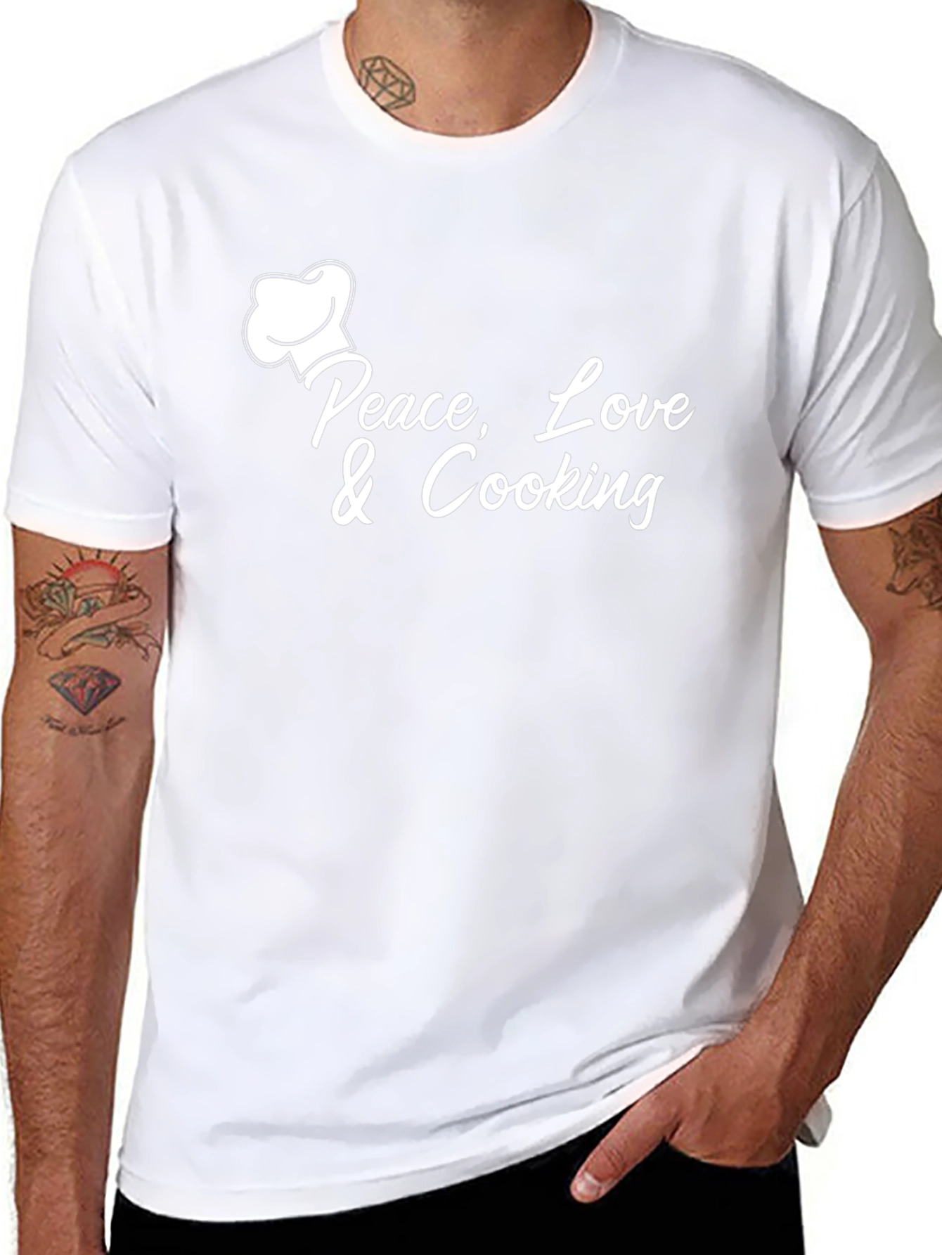 Peace Love & Cooking Graphic T-Shirt