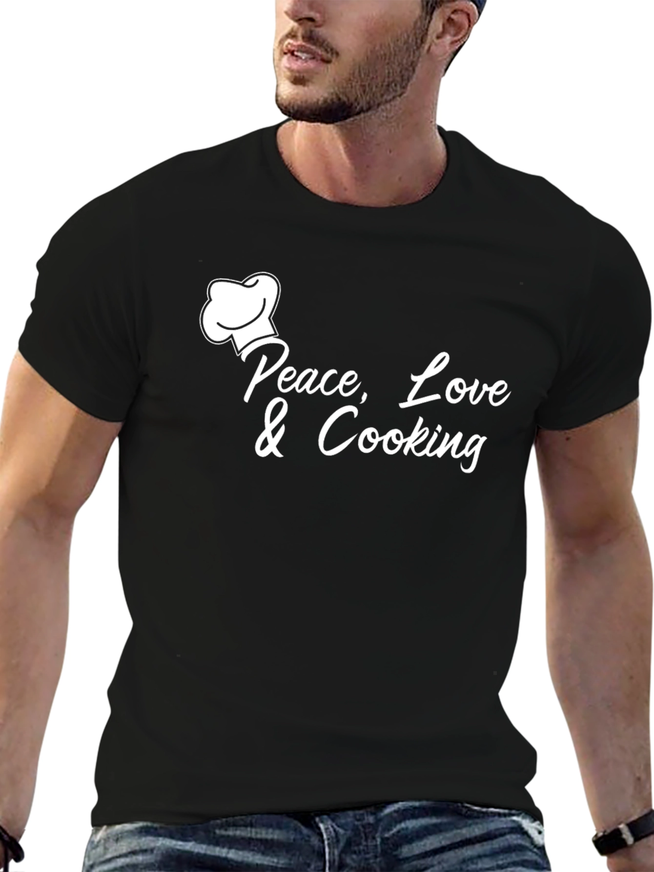 Peace Love & Cooking Graphic T-Shirt
