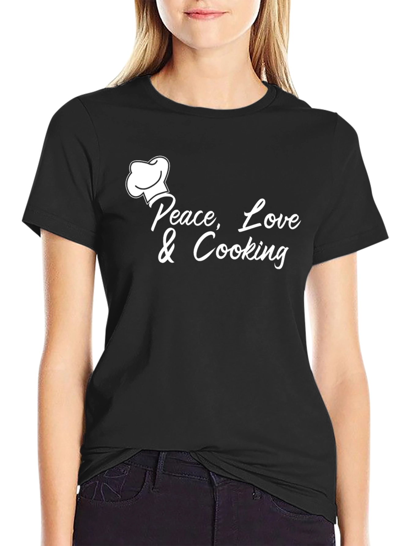 Peace Love & Cooking Graphic T-Shirt