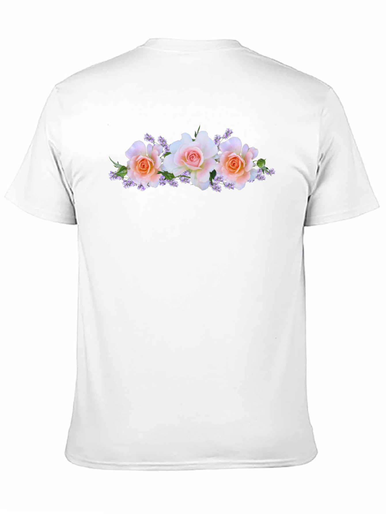 Floral Rose Black T-Shirt