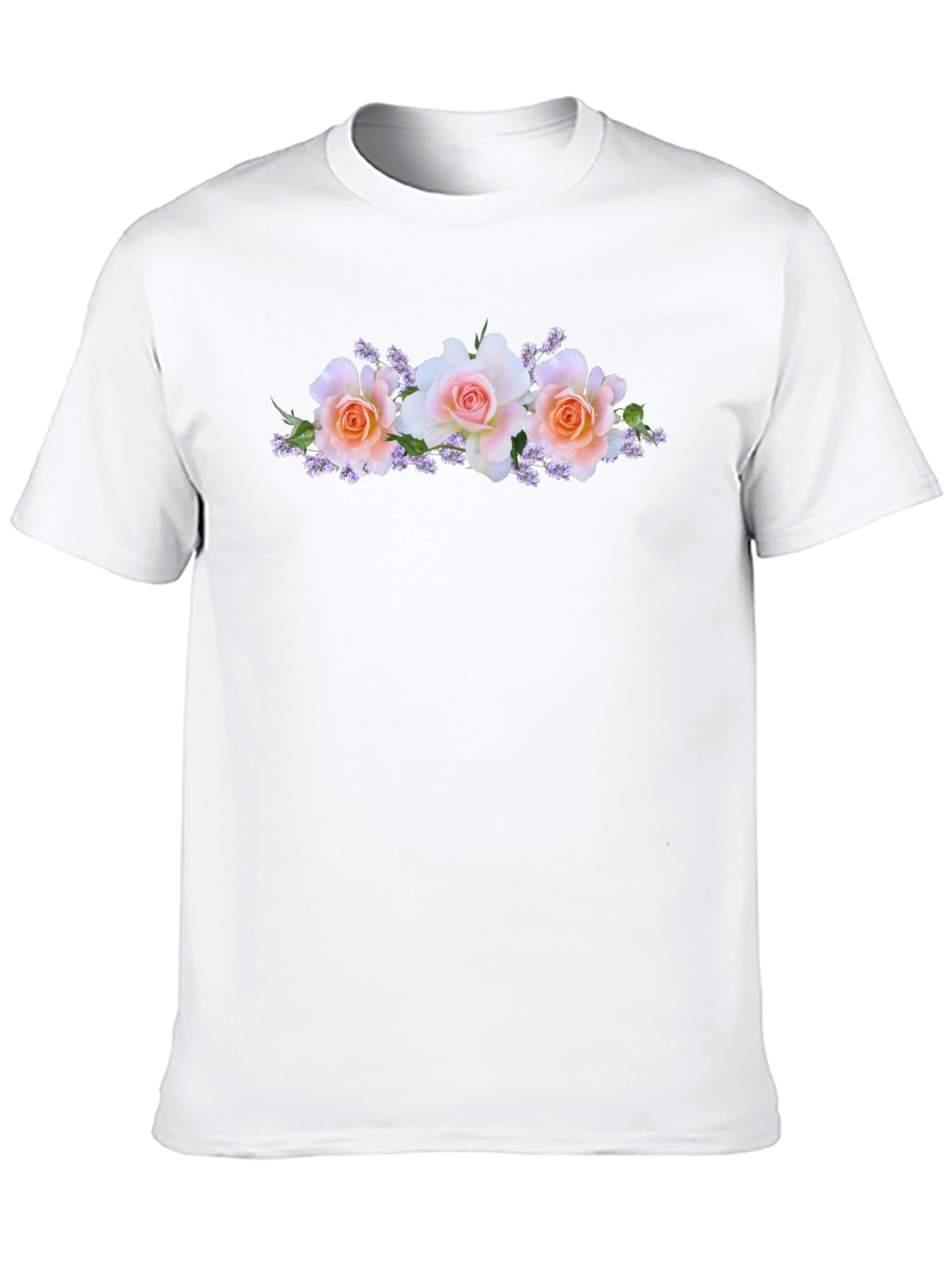 Floral Rose Black T-Shirt