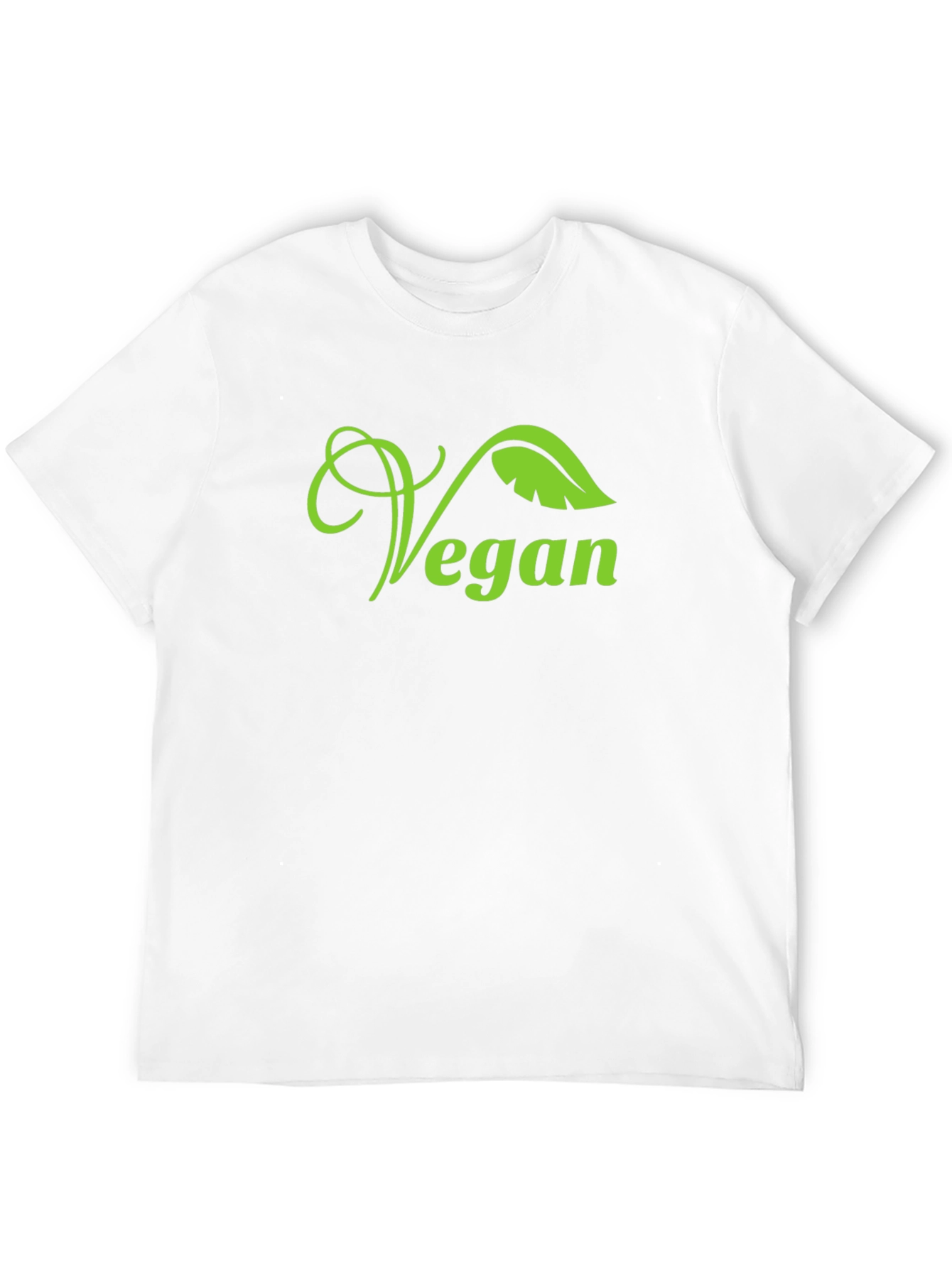 Vegan T-Shirt - Green Leaf Design
