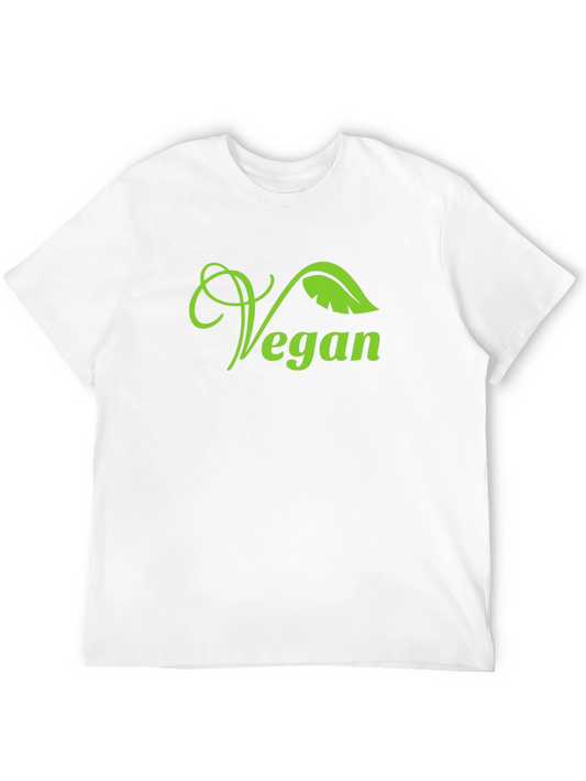 Vegan T-Shirt - Green Leaf Design