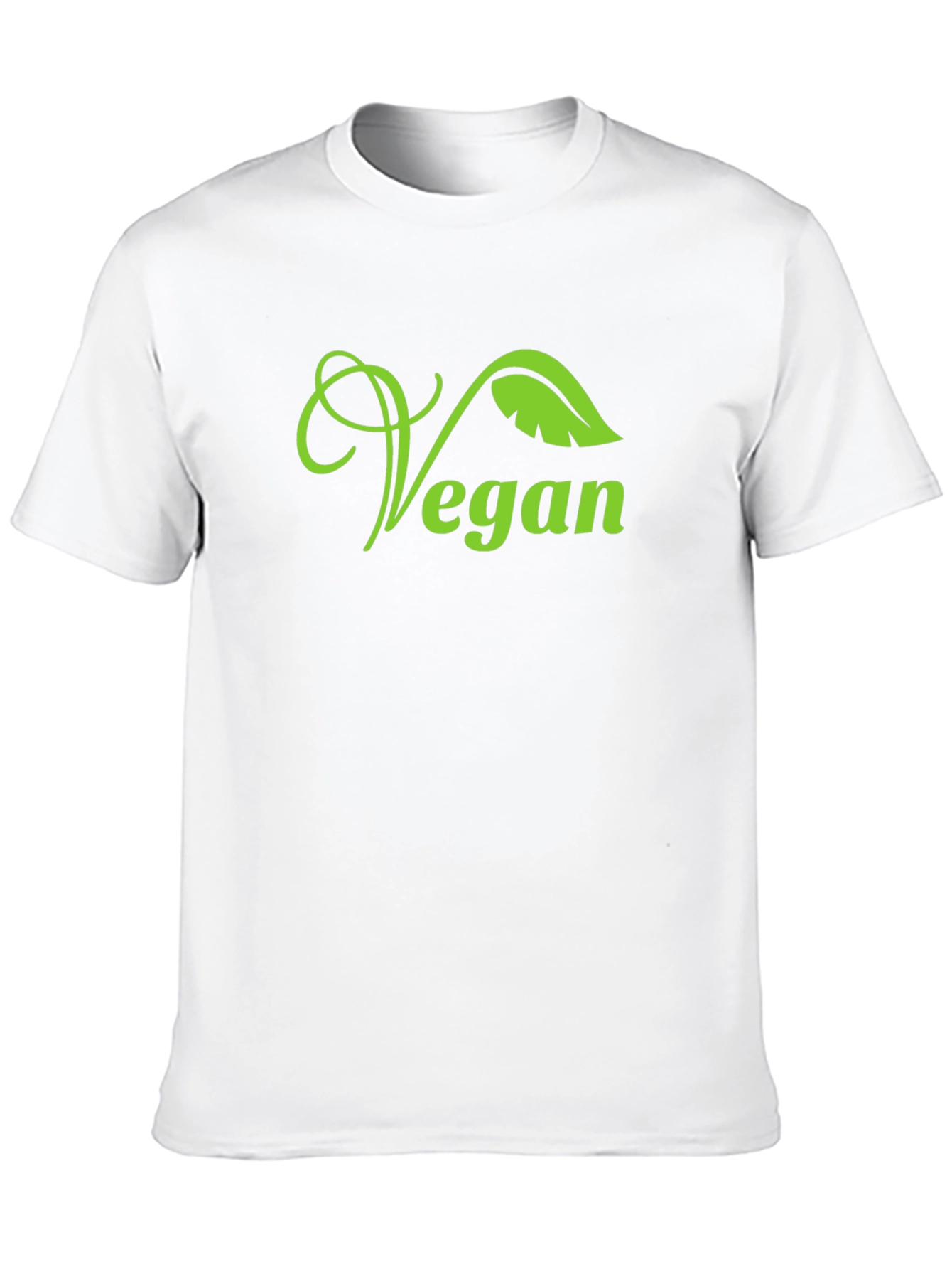 Vegan T-Shirt - Green Leaf Design