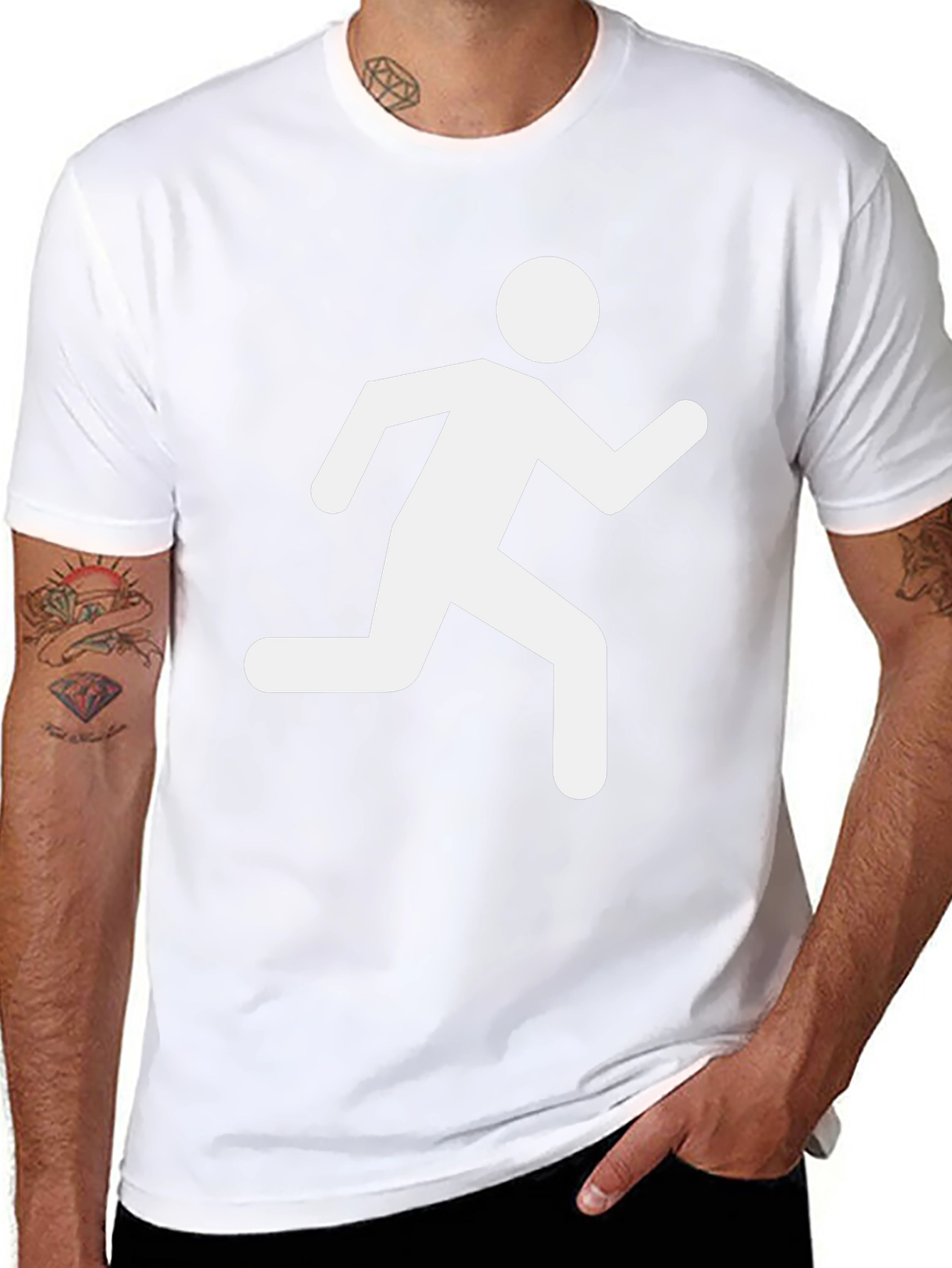 Black Running Man Graphic Tee