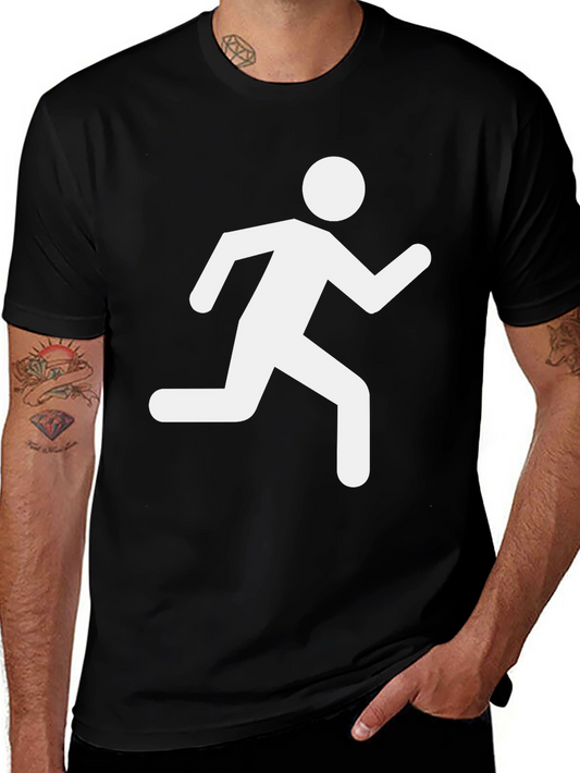 Black Running Man Graphic Tee