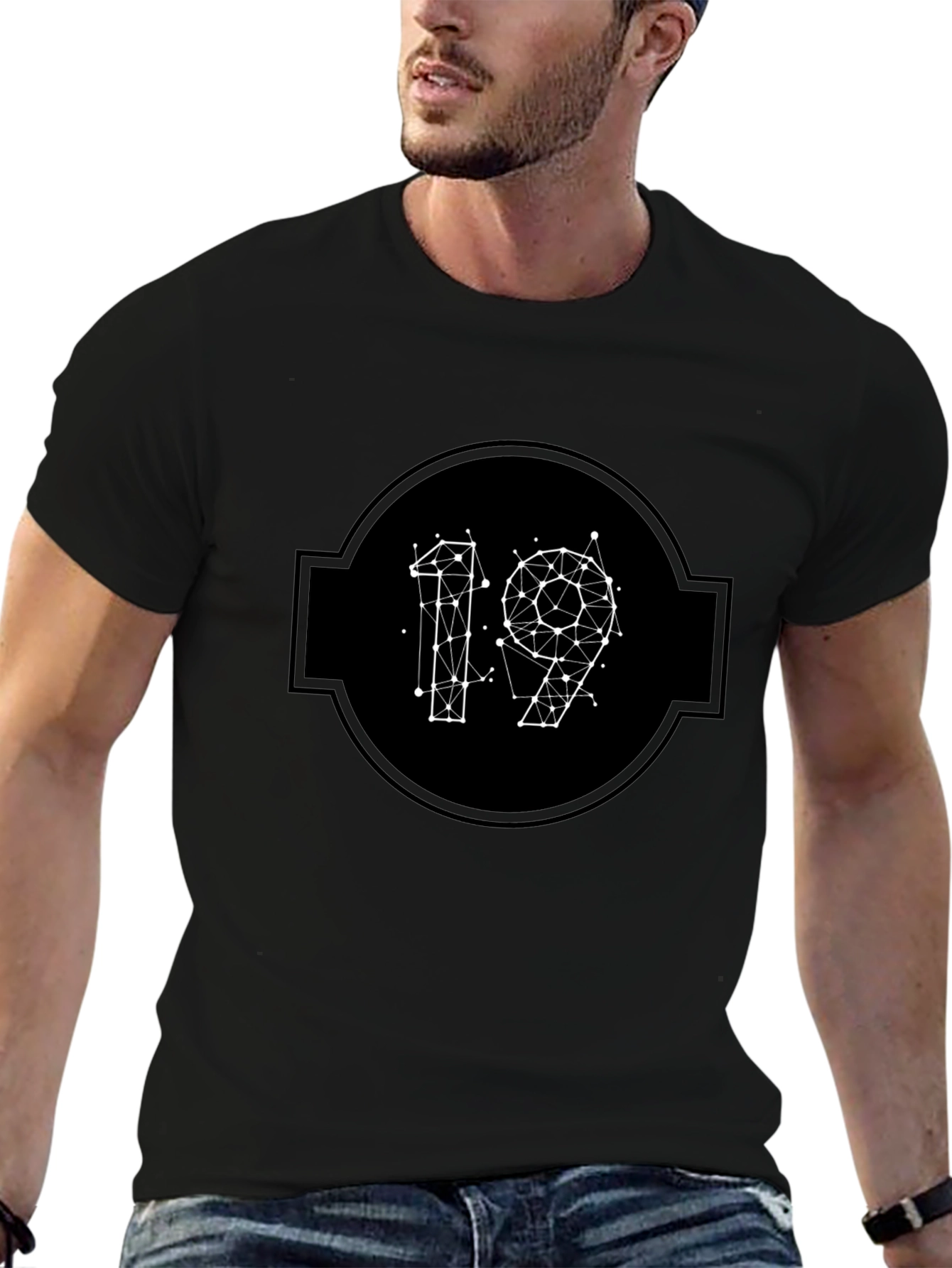 Abstract 19 Graphic Tee - Black