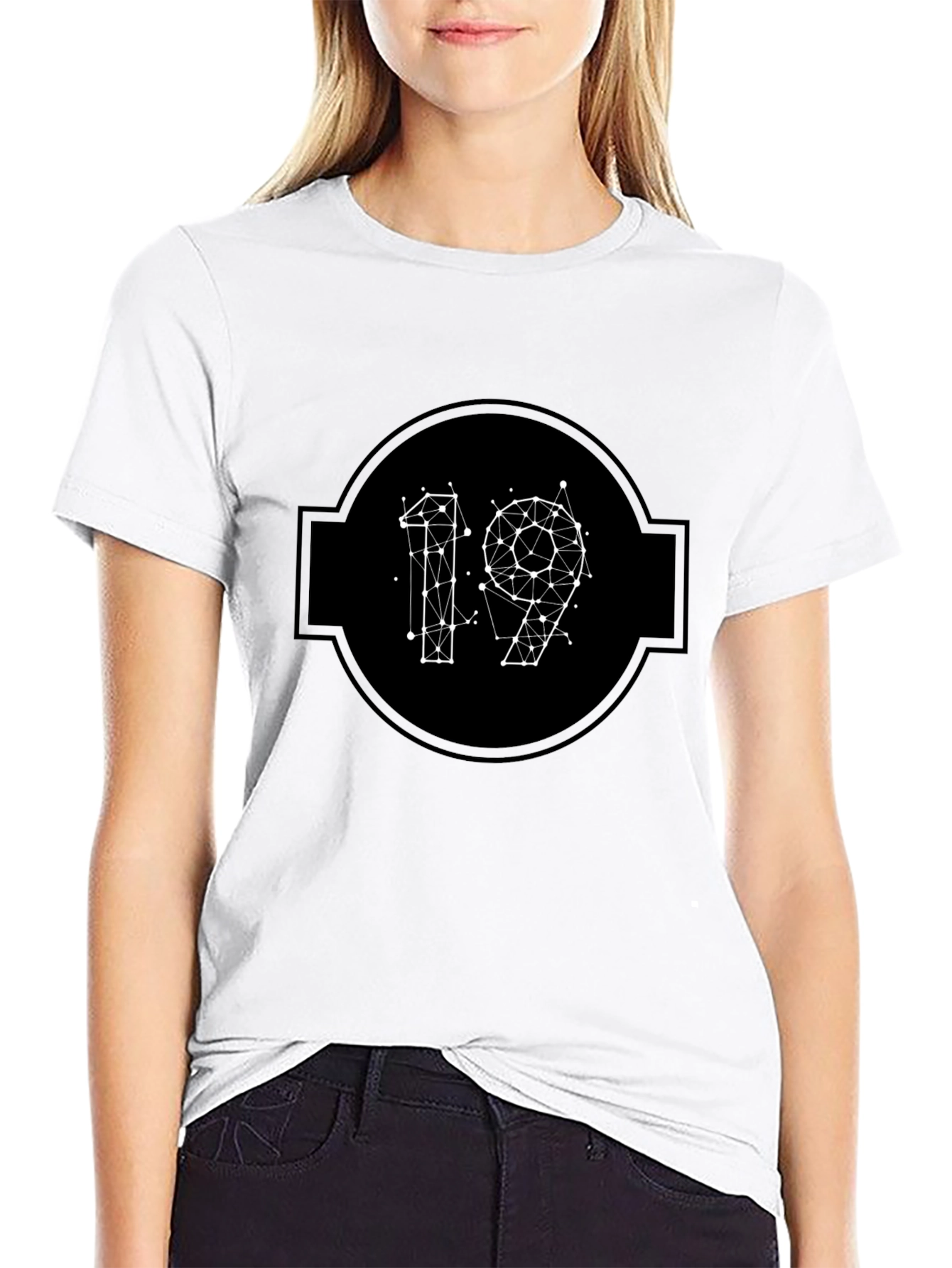 Abstract 19 Graphic Tee - Black