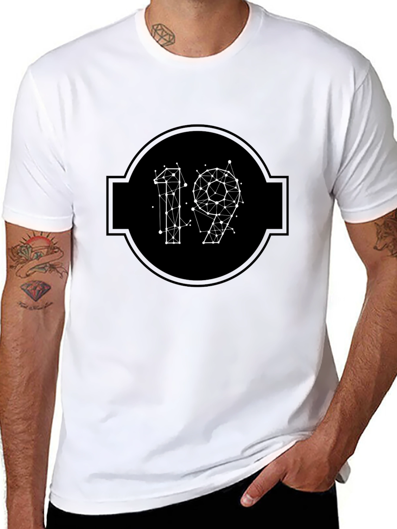 Abstract 19 Graphic Tee - Black