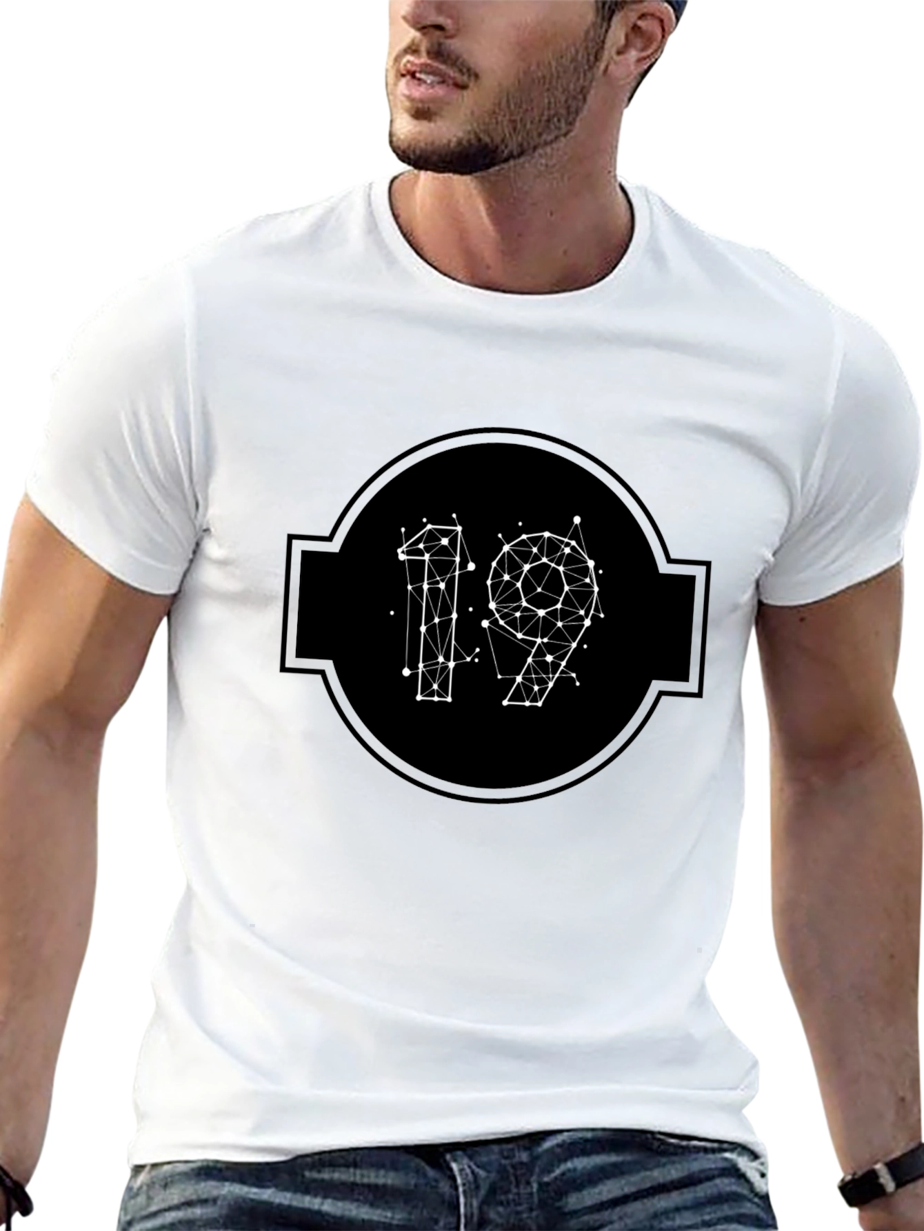 Abstract 19 Graphic Tee - Black