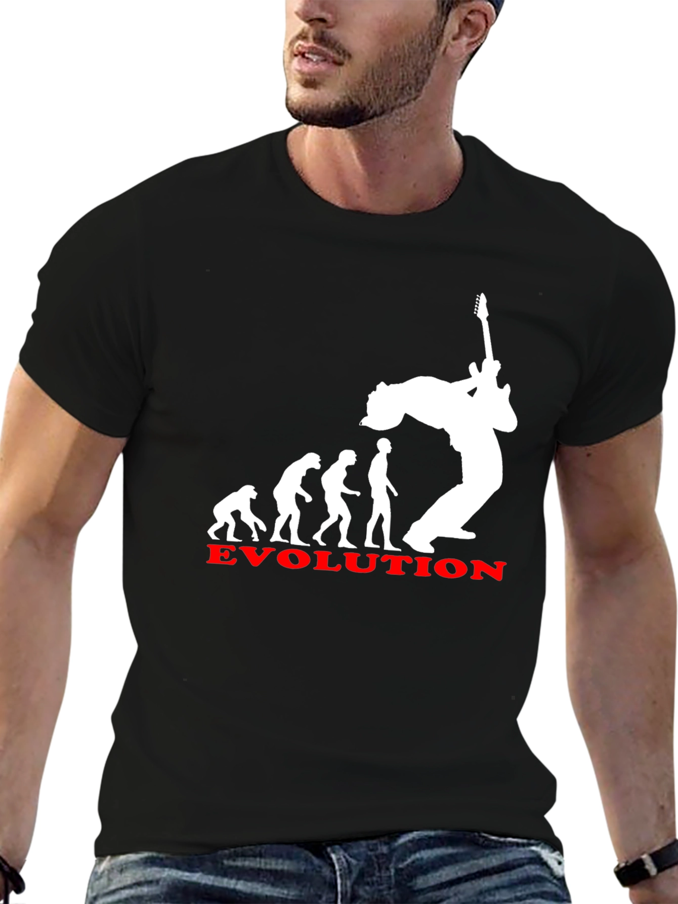 Evolution of Rock T-Shirt - Black Cotton Tee