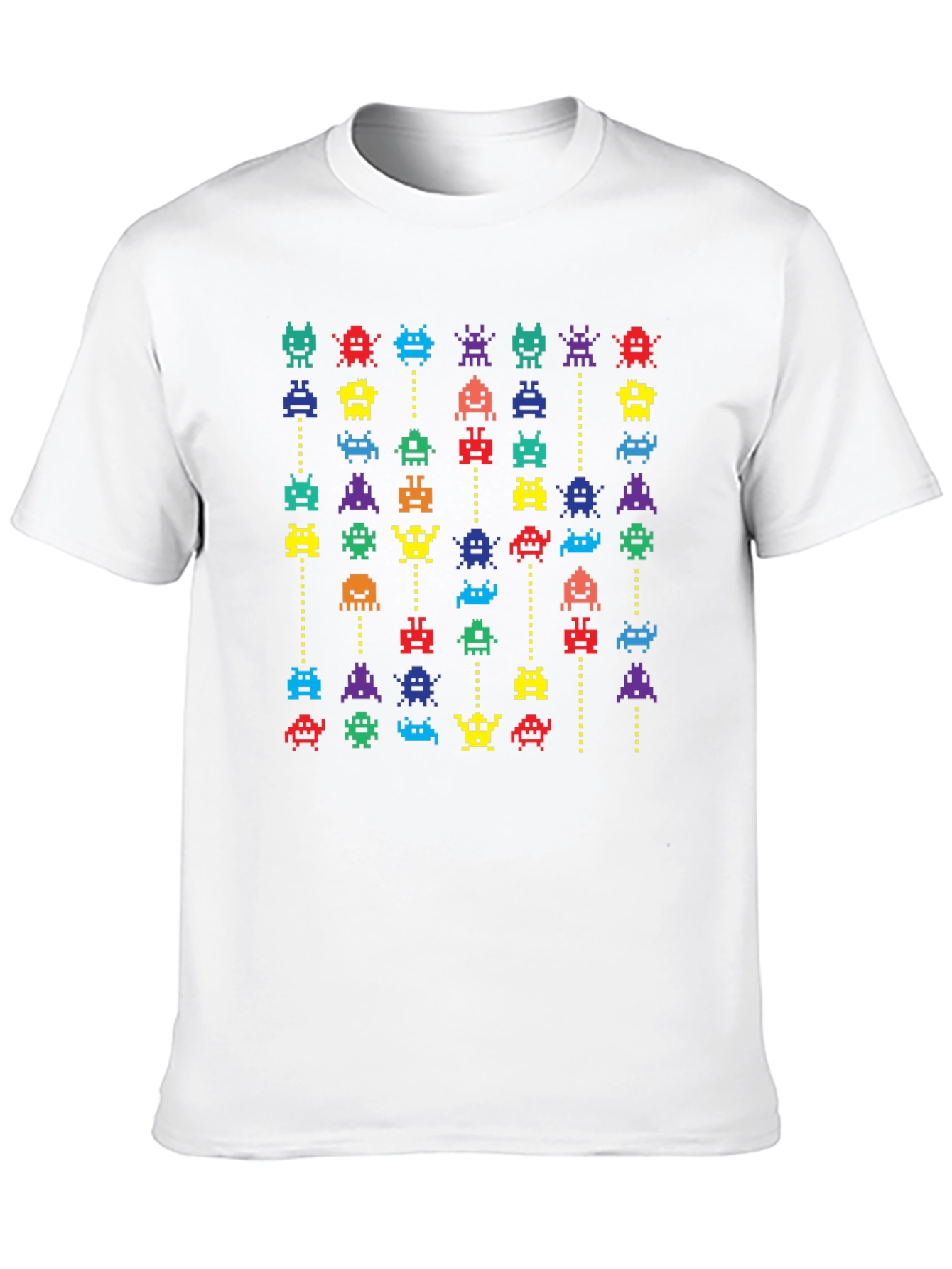 Retro Arcade T-Shirt - Pixelated Invaders Design