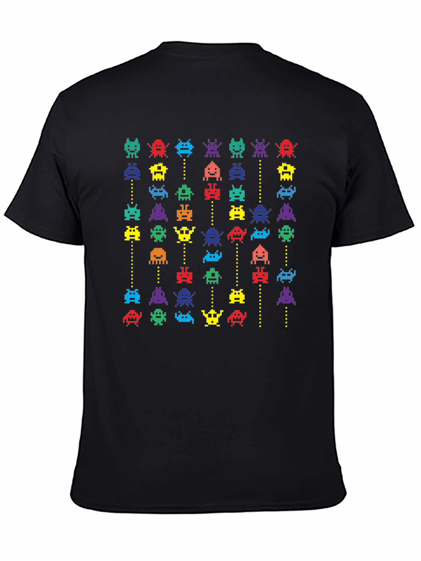 Retro Arcade T-Shirt - Pixelated Invaders Design