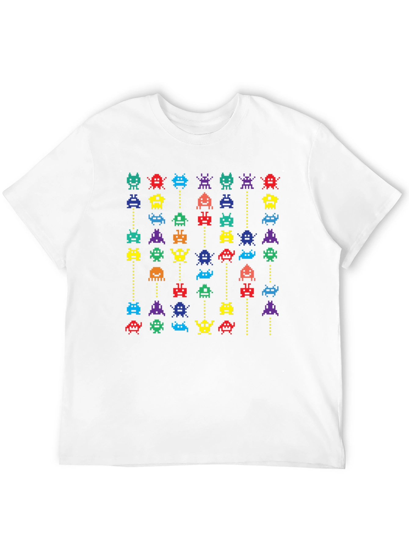 Retro Arcade T-Shirt - Pixelated Invaders Design